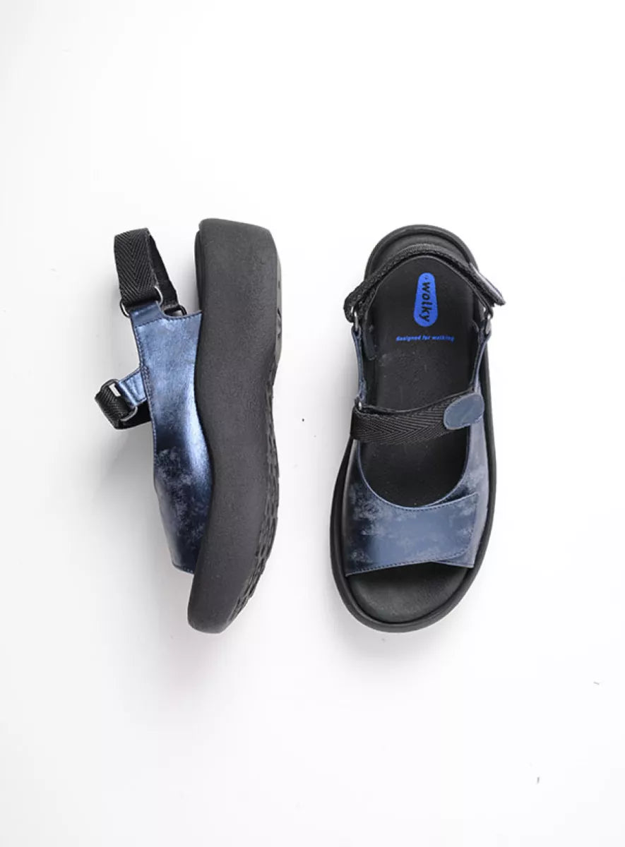 Wolky JEWEL Sandal Navy Blue Nubuck