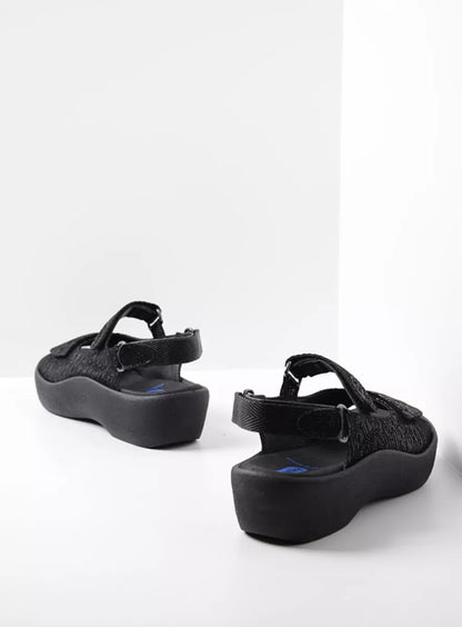 Wolky Jewel Sandal black canals leather