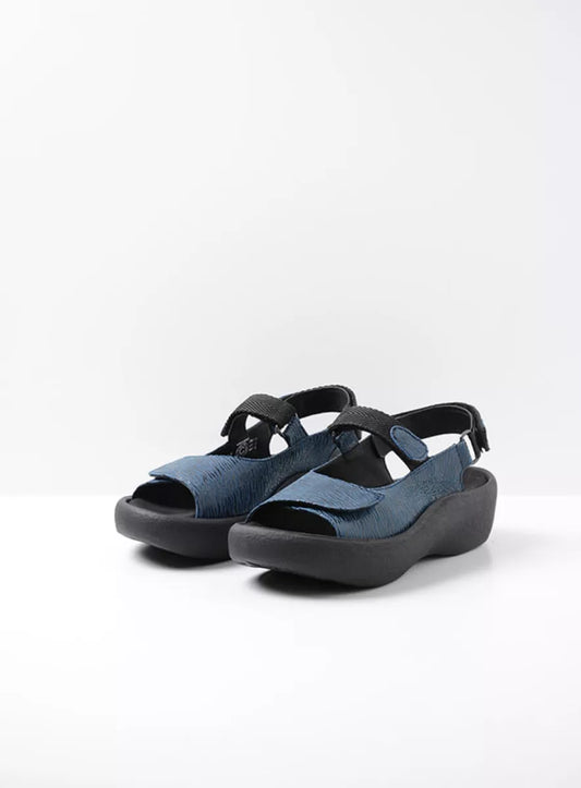 Wolky JEWEL Sandal blue canals leather