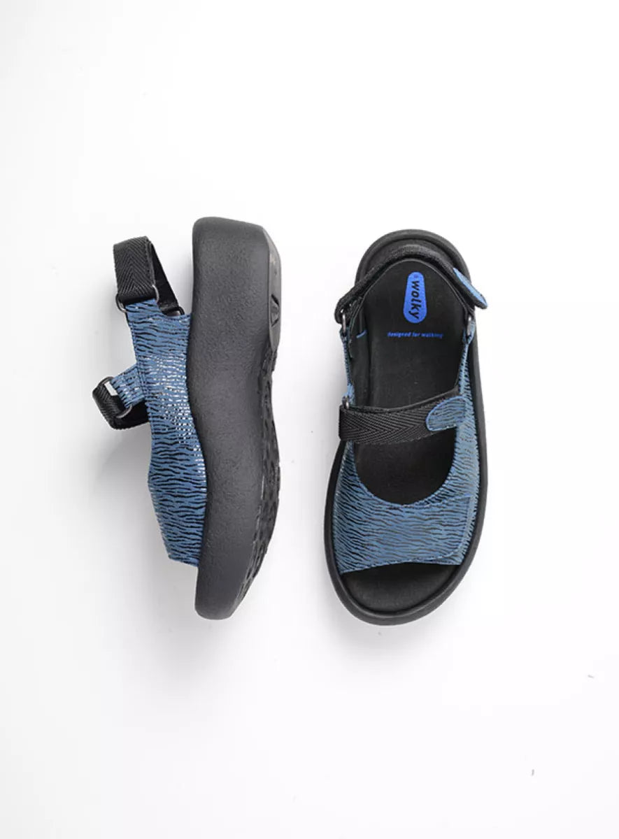 Wolky JEWEL Sandal blue canals leather