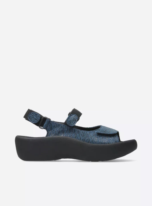 Wolky JEWEL Sandal blue canals leather