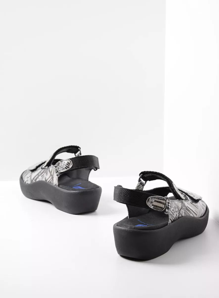 Wolky Jewel Sandal grey van gogh leather