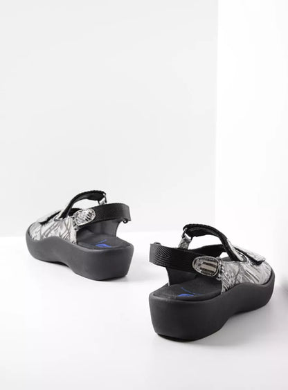 Wolky Jewel Sandal grey van gogh leather