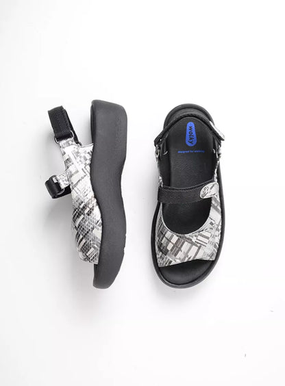 Wolky Jewel Sandal grey van gogh leather
