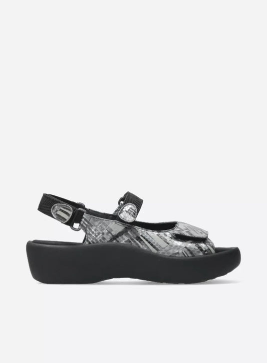 Wolky Jewel Sandal grey van gogh leather