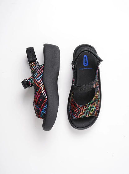 Wolky Jewel Sandal black multi leather