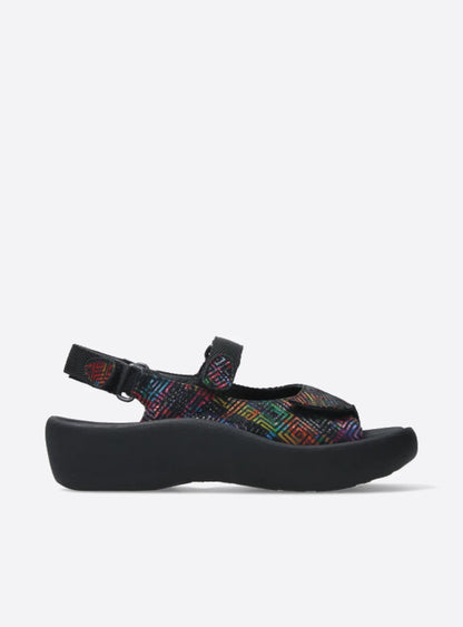 Wolky Jewel Sandal black multi leather