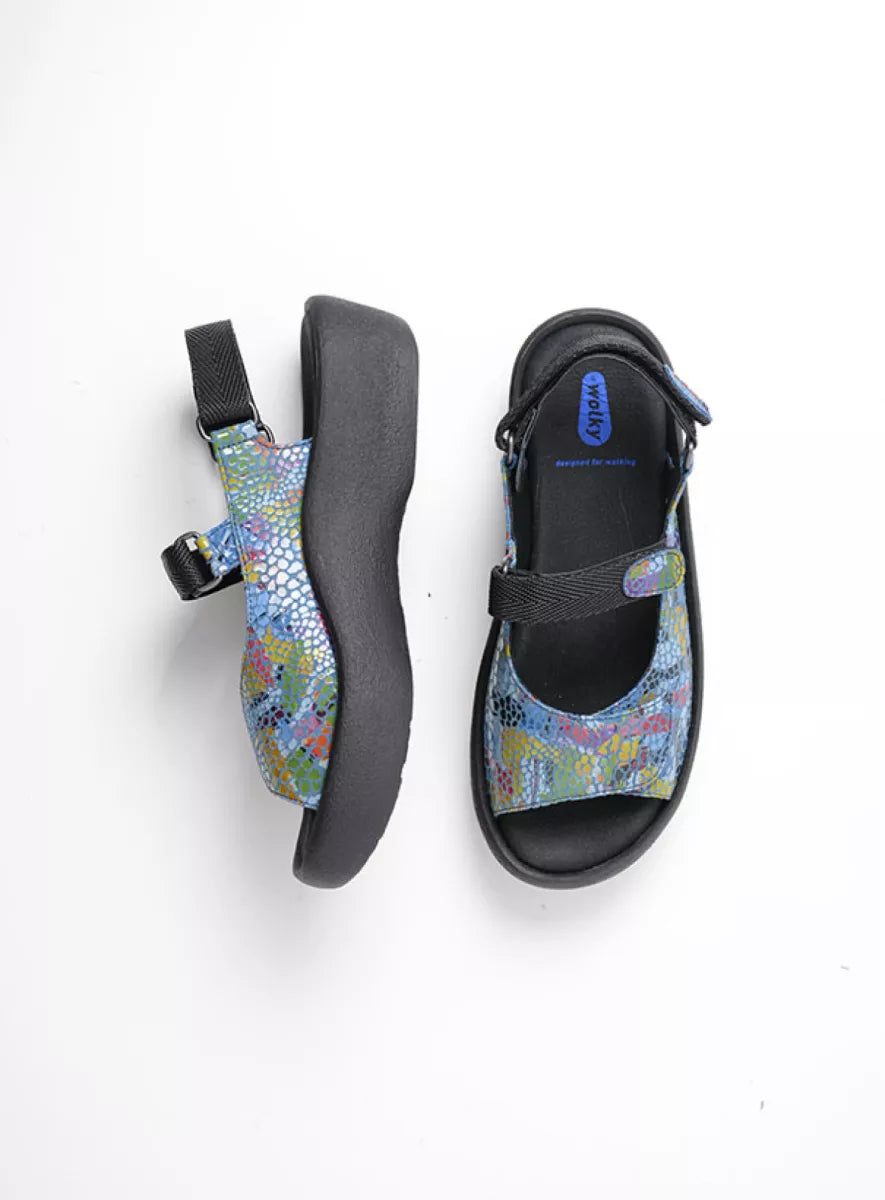 Wolky JEWEL Sandal Navy Jeans Multi Fantasy