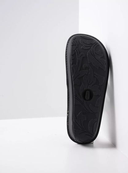 Wolky Tahiti Thong Sandal Black Leather